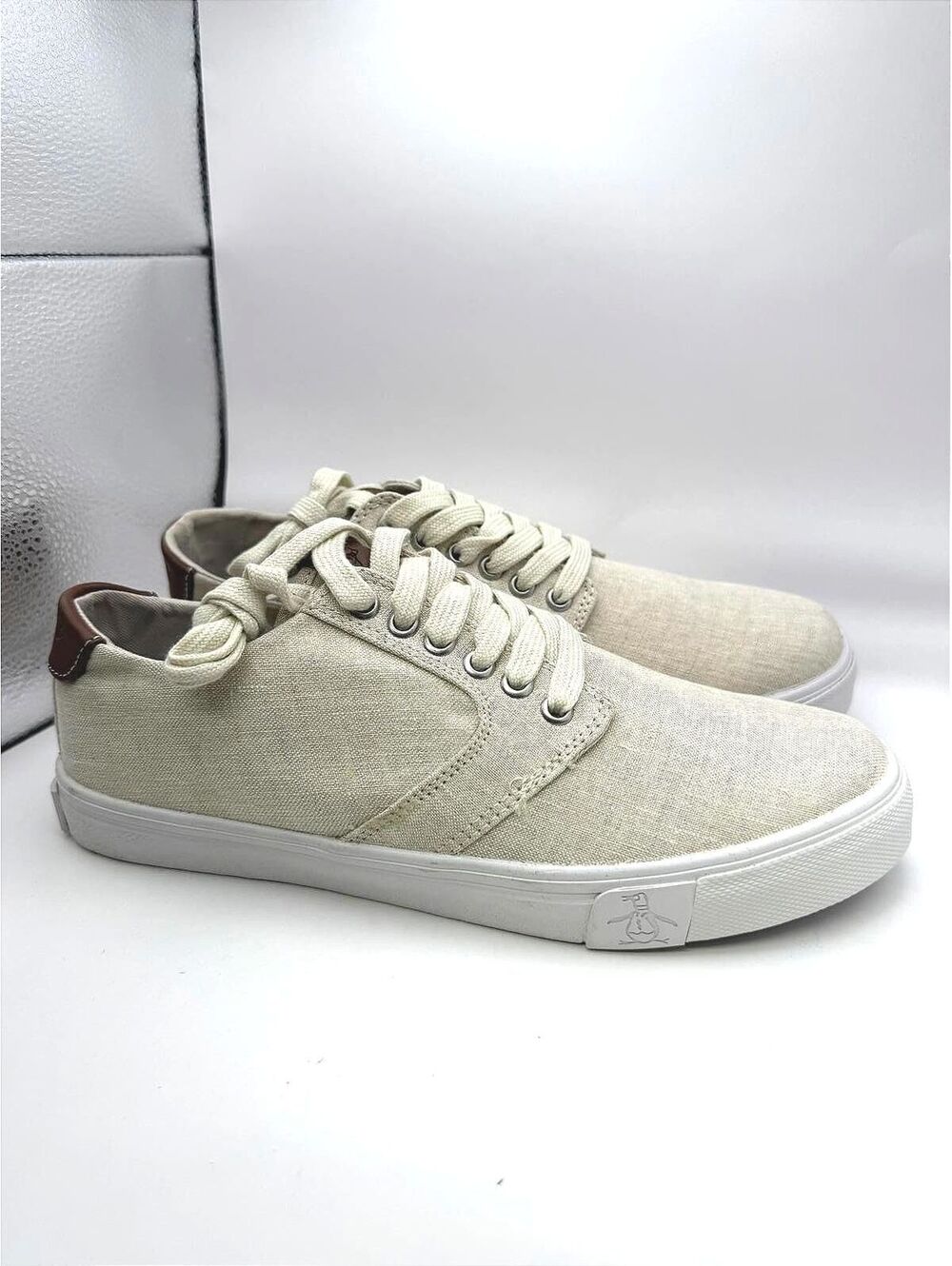 Original Penguin Beige Canvas Sneakers Men's 7.5